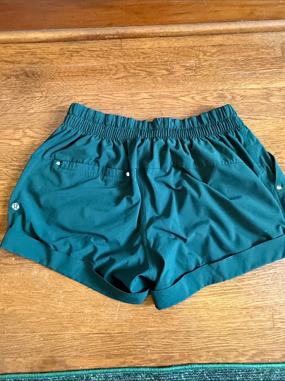 lululemon athletica Teal Drawstring Women's Shorts - Picture 4 of 5